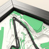 3D Spa-Francorchamps Circuit Map Framed - The start of the lap on the 3D printed Spa-Francorchamps Circuit map