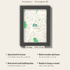 3D St Andrew's Map Framed - What you get: A5 3D stadium map, 14.8 x 21 cm, in a black wooden frame