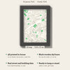 3D St James Park Exeter Map Framed - What you get: A5 3D stadium map, 14.8 x 21 cm, in a black wooden frame