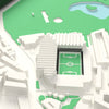 3D St James' Park Map Framed - Detail of the 3D printed St James' Park: every stand modelled from the real ground, seats in black