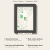 3D St Mary's Stadium Map Framed - What you get: A5 3D stadium map, 14.8 x 21 cm, in a black wooden frame