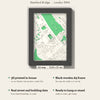 3D Stamford Bridge Map Framed - What you get: A5 3D stadium map, 14.8 x 21 cm, in a black wooden frame