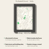 3D The Baseball Ground Map Framed - What you get: A5 3D stadium map, 14.8 x 21 cm, in a black wooden frame