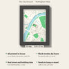 3D The City Ground Map Framed - What you get: A5 3D stadium map, 14.8 x 21 cm, in a black wooden frame