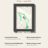 3D The Den Map Framed - What you get: A5 3D stadium map, 14.8 x 21 cm, in a black wooden frame
