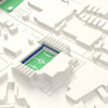 3D The Hawthorns Map Framed - Detail of the 3D printed The Hawthorns: every stand modelled from the real ground, seats in royal blue