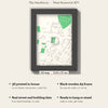 3D The Hawthorns Map Framed - What you get: A5 3D stadium map, 14.8 x 21 cm, in a black wooden frame