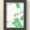 3D The Jungle Map Framed - 3D printed The Jungle map in a black wooden A5 frame, lit from the side