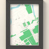 3D The Jungle Map Framed - 3D printed The Jungle map in a black wooden A5 frame, lit from the side
