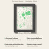 3D The Manor Ground Map Framed - What you get: A5 3D stadium map, 14.8 x 21 cm, in a black wooden frame