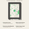 3D The Oval Cricket Ground Map Framed - What you get: A5 3D map, 14.8 x 21 cm, in a black wooden frame