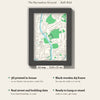 3D The Recreation Ground Map Framed - What you get: A5 3D stadium map, 14.8 x 21 cm, in a black wooden frame