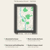 3D The Recreation Ground Map Framed - What you get: A5 3D stadium map, 14.8 x 21 cm, in a black wooden frame