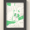 3D The Stoop Map Framed - 3D printed The Stoop map in a black wooden A5 frame, lit from the side