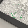 3D Tokyo Map Framed - Close-up of the raised streets of Tokyo on the 3D printed map