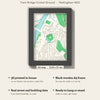 3D Trent Bridge Cricket Ground Map Framed - What you get: A5 3D map, 14.8 x 21 cm, in a black wooden frame