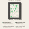 3D Upton Park Map Framed - What you get: A5 3D stadium map, 14.8 x 21 cm, in a black wooden frame