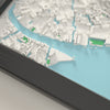 3D Venice Map Framed - Close-up of the raised streets of Venice on the 3D printed map