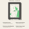 3D Welford Road Map Framed - What you get: A5 3D stadium map, 14.8 x 21 cm, in a black wooden frame