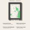3D Welford Road Map Framed - What you get: A5 3D stadium map, 14.8 x 21 cm, in a black wooden frame