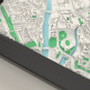 3D York Map Framed - Close-up of the raised streets of York on the 3D printed map