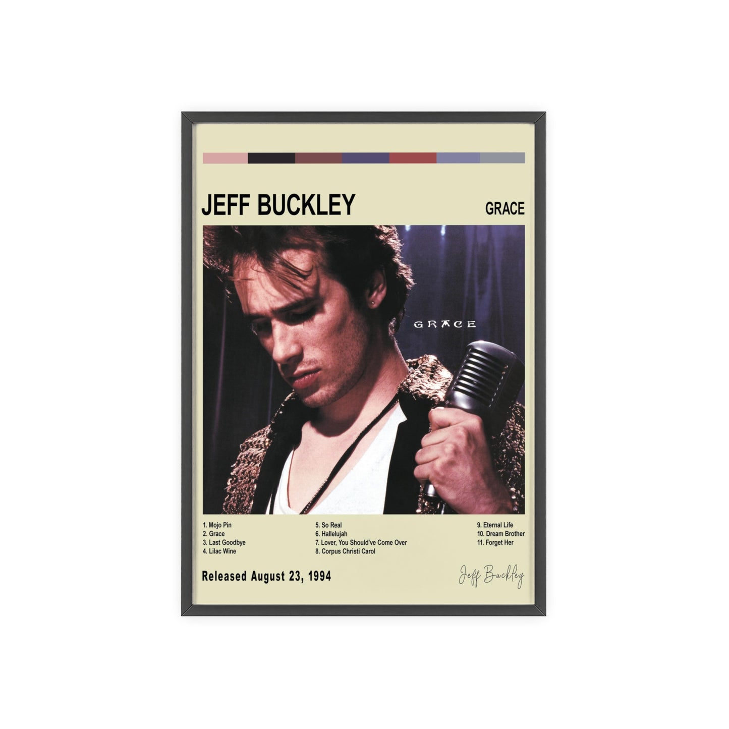 Jeff Buckley - Grace Album Cover Poster