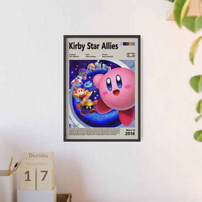 Kirby Star Allies 2018 - Video Game Info minimalist Poster