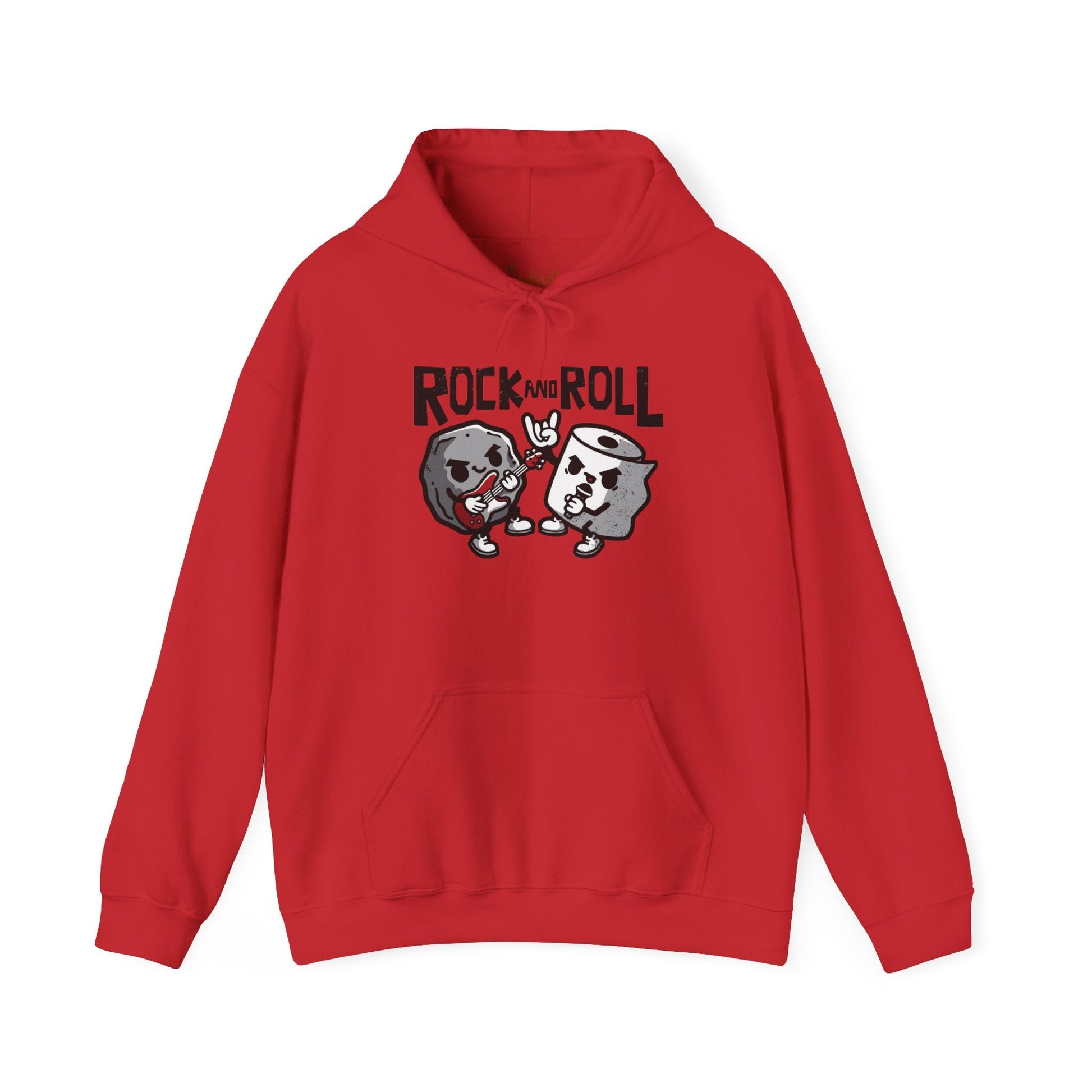 Light Blue t-shirt with Rock and Roll Hoodie Music Pun Hooded Sweatshirt