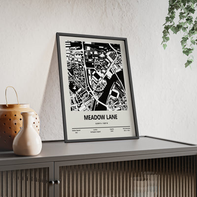 Notts County Meadow Lane map wall art