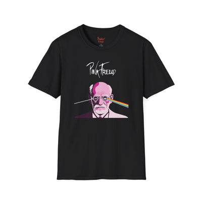 Navy t-shirt with Pink Freud Parody Pink Floyd