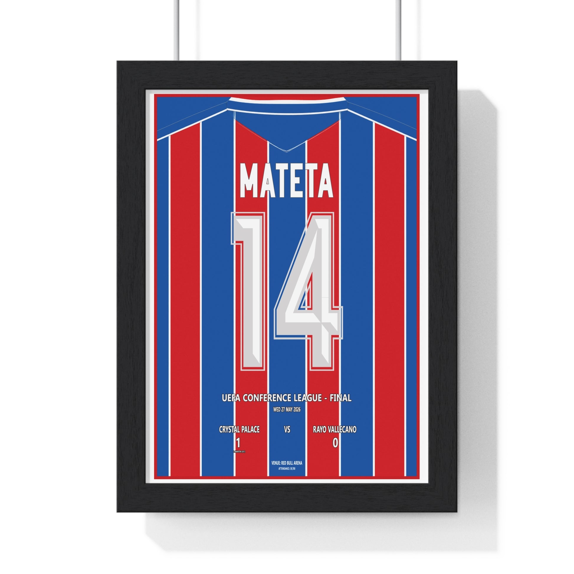 Crystal Palace Conference League Final 2026 Mateta 14 framed football poster