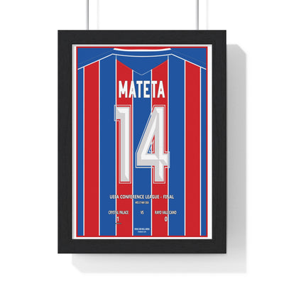Crystal Palace Conference League Final 2026 Mateta 14 framed football poster
