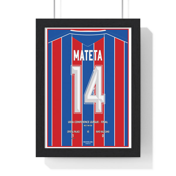 Crystal Palace Conference League Final 2026 Mateta 14 framed football poster