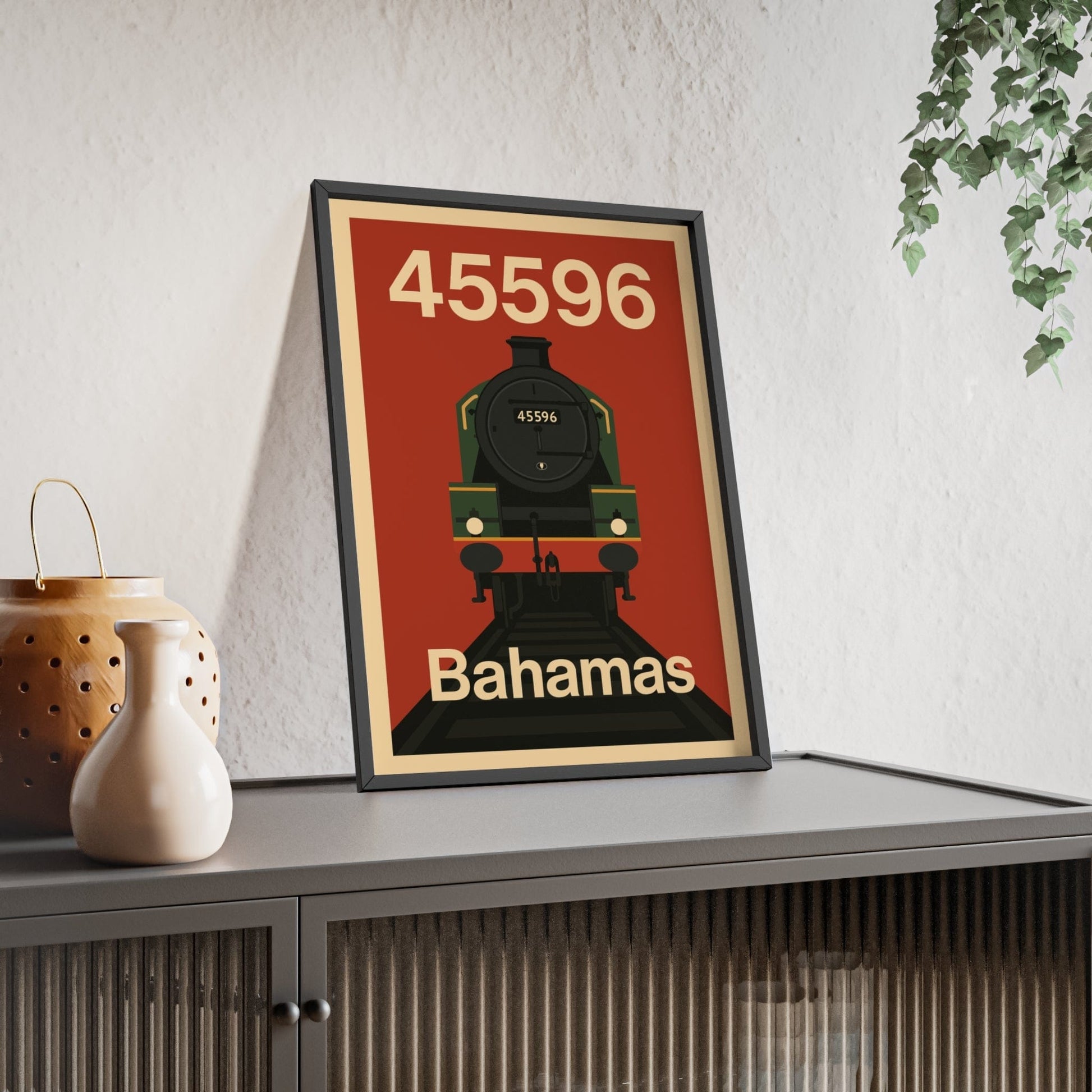 Framed 45596 Bahamas Steam Train poster