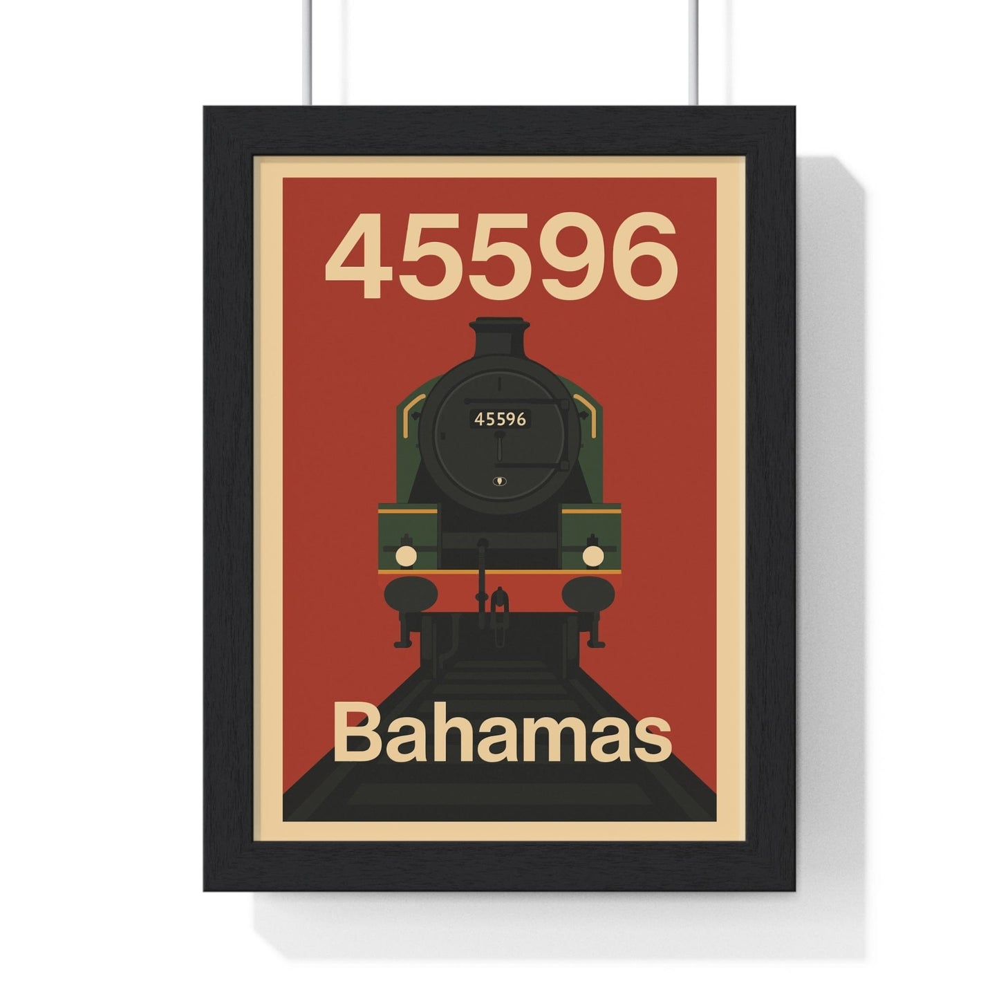 Framed 45596 Bahamas Steam Train poster