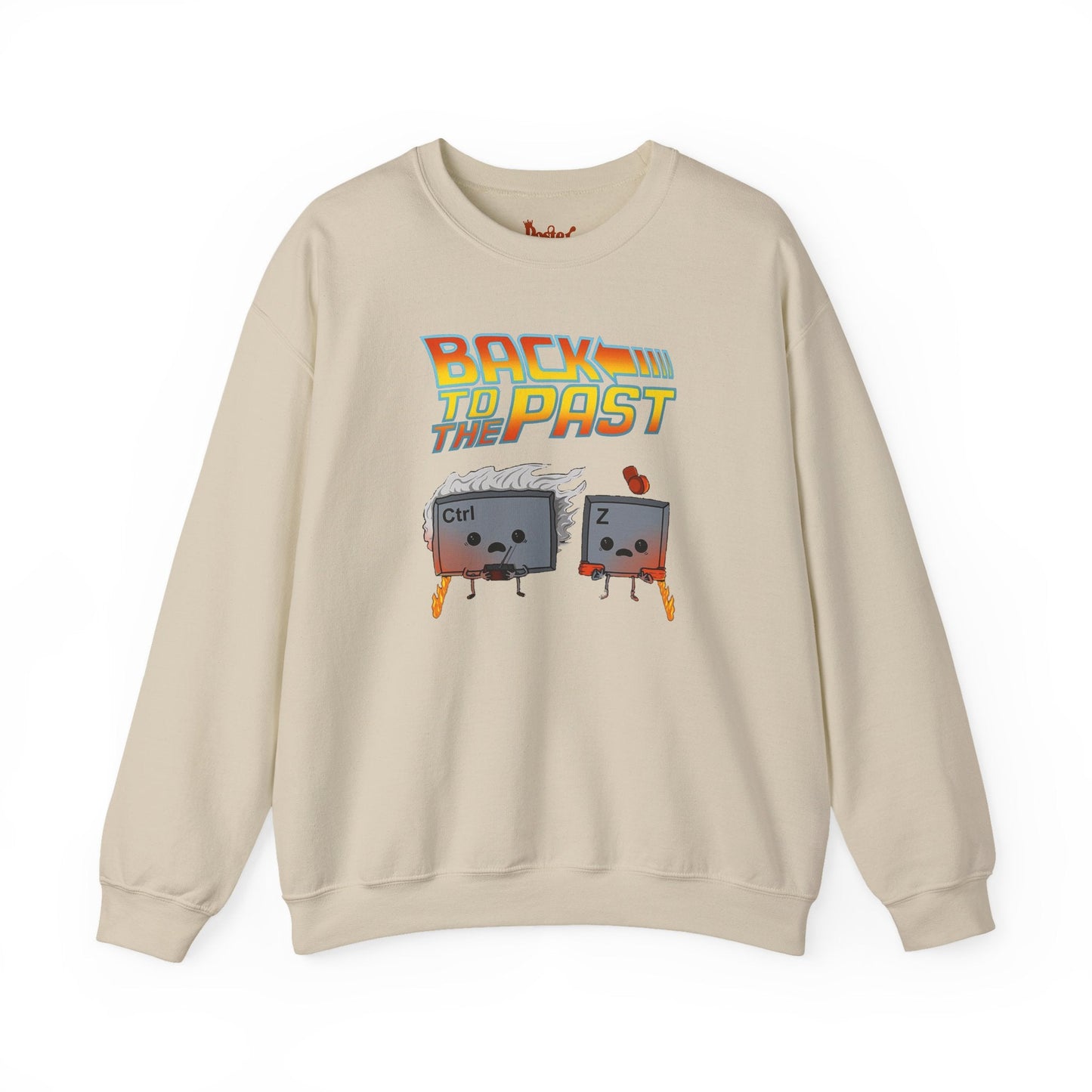 Grey t-shirt with Back to the Past Ctrl Z Sweatshirt Tech Programmer Parody