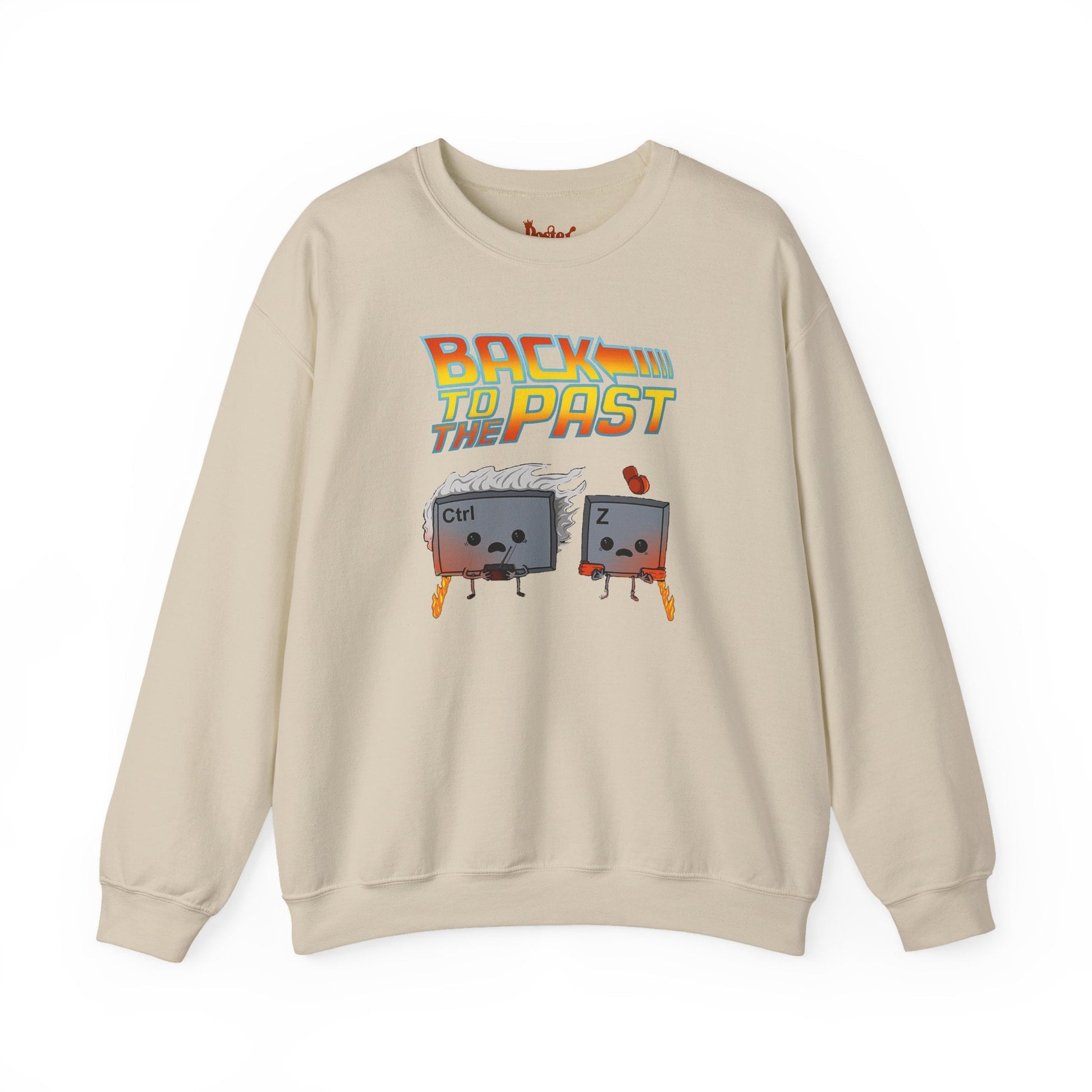 Grey t-shirt with Back to the Past Ctrl Z Sweatshirt Tech Programmer Parody