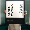 Lifestyle - Personalised Coordinates Print held up in a bright room