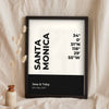 Lifestyle - Personalised Coordinates Print leaning in a frame with dried flowers