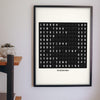 Lifestyle - Personalised Airport Destination Board Print hanging on a living room wall