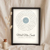 Lifestyle - Personalised First Dance Print leaning in a frame with dried flowers