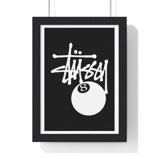 Stussy Logo with Eight Ball Poster