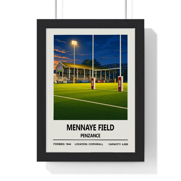 Mennaye Field Copy poster framed in black wood frame
