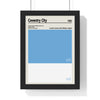 Coventry City colour swatch print featuring Sky Blue wall art