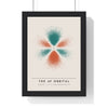 4f Orbital print framed in a black frame, ready to hang