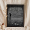 Lifestyle - Personalised Couple Song Lyrics Photo Print leaning in a frame with dried flowers