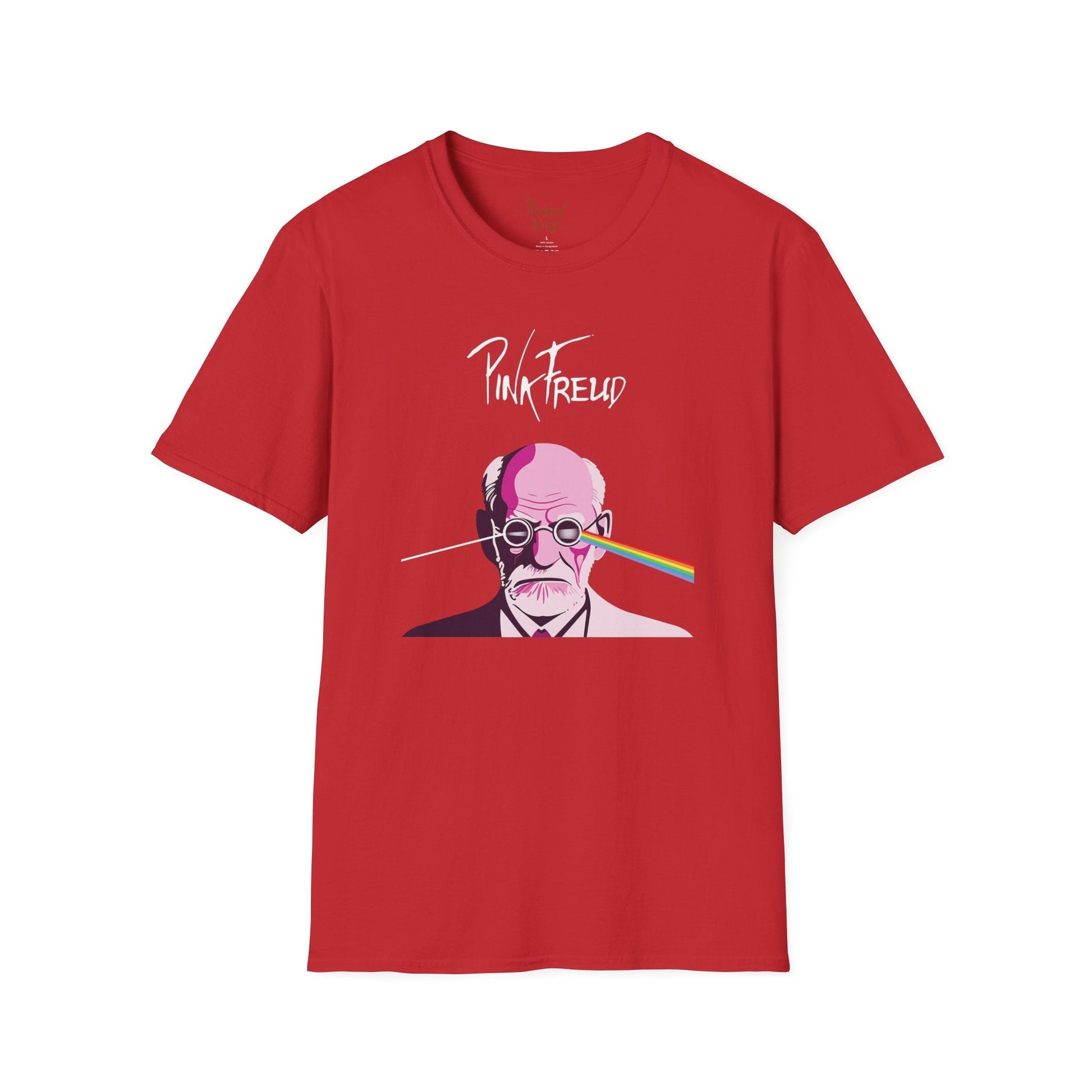 Black t-shirt with Pink Freud Parody Pink Floyd