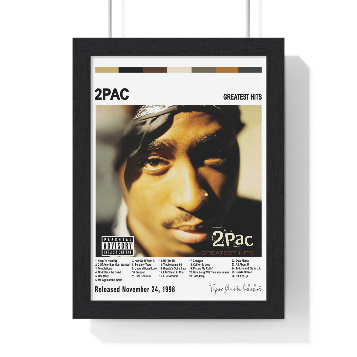 2PAC - Tupac Album Cover Poster