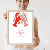 Lifestyle - You're My Lobster Personalised Print held by a smiling woman