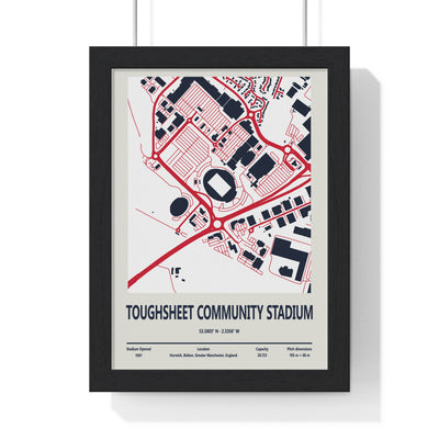 Toughsheet Community Stadium map print Bolton Wanderers wall art